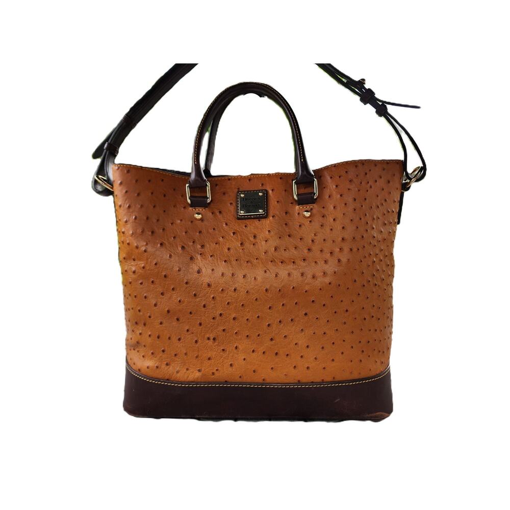Dooney & Bourke Ostrich Exotic Leather Lexington Shopper Tote Bag - Picture 2 of 12